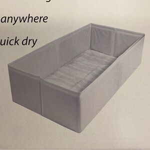 Gray Foldable Baby Collapsible Travel Bathtub Portable Bath Tub NEW